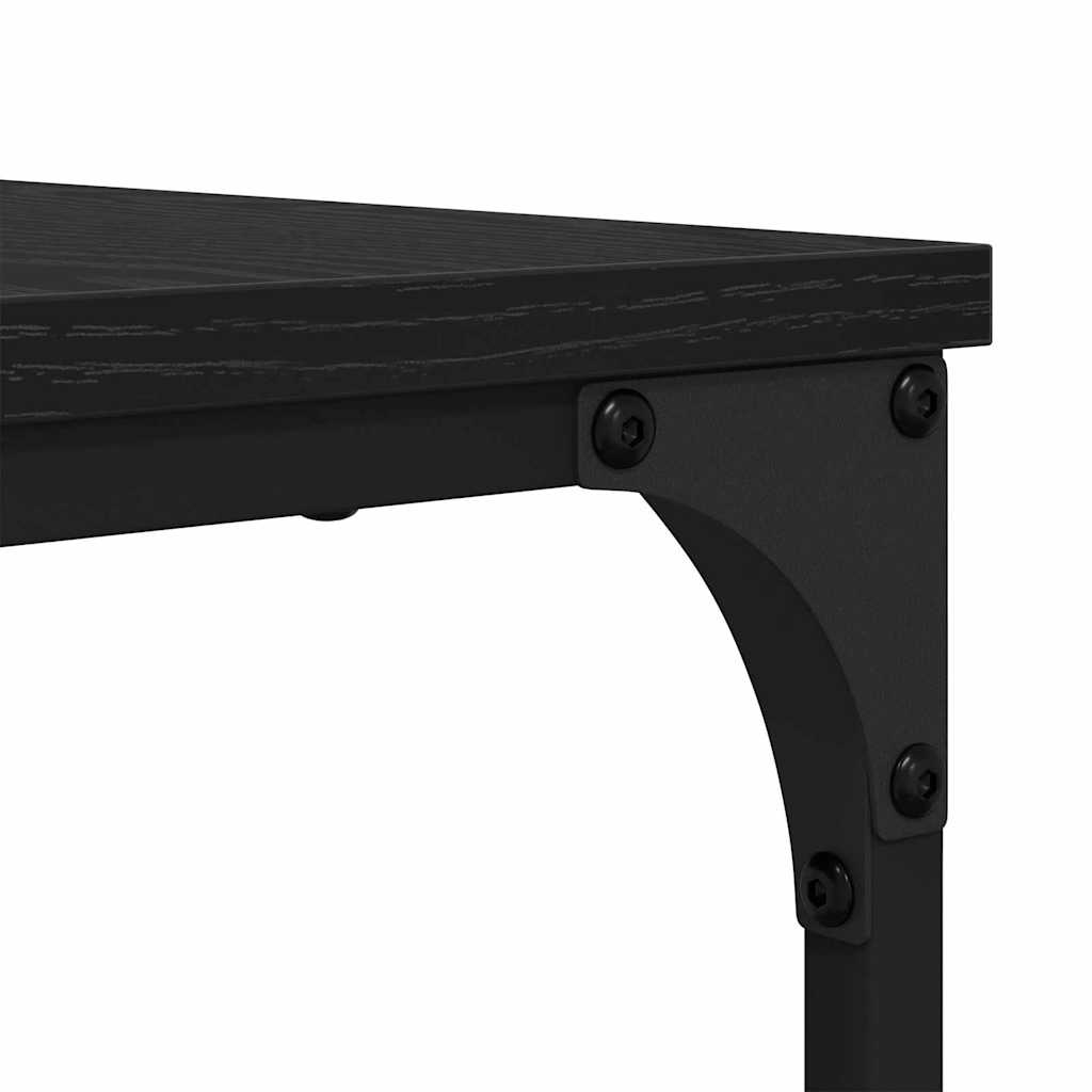 Coffee Table 2 pcs Black Oak 80 x 80 x 35 cm Engineered Wood