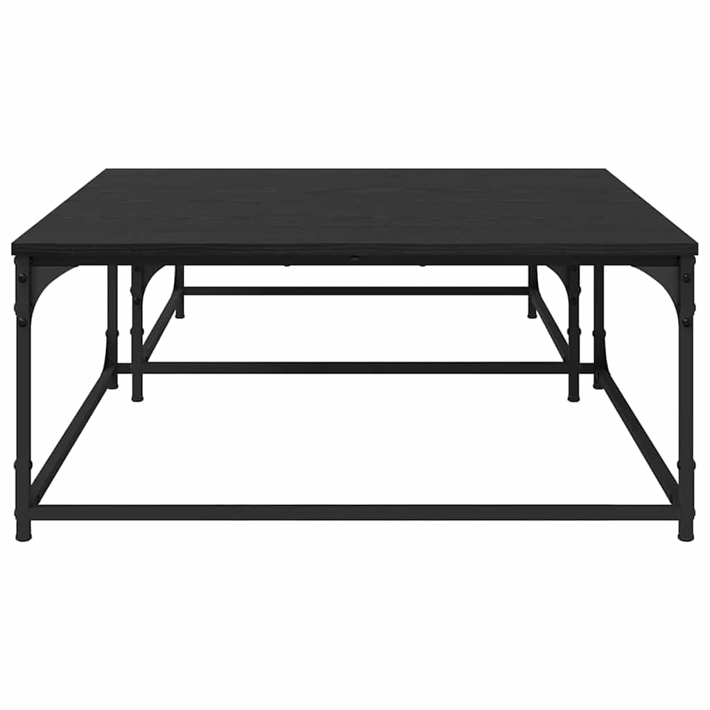 Coffee Table 2 pcs Black Oak 80 x 80 x 35 cm Engineered Wood