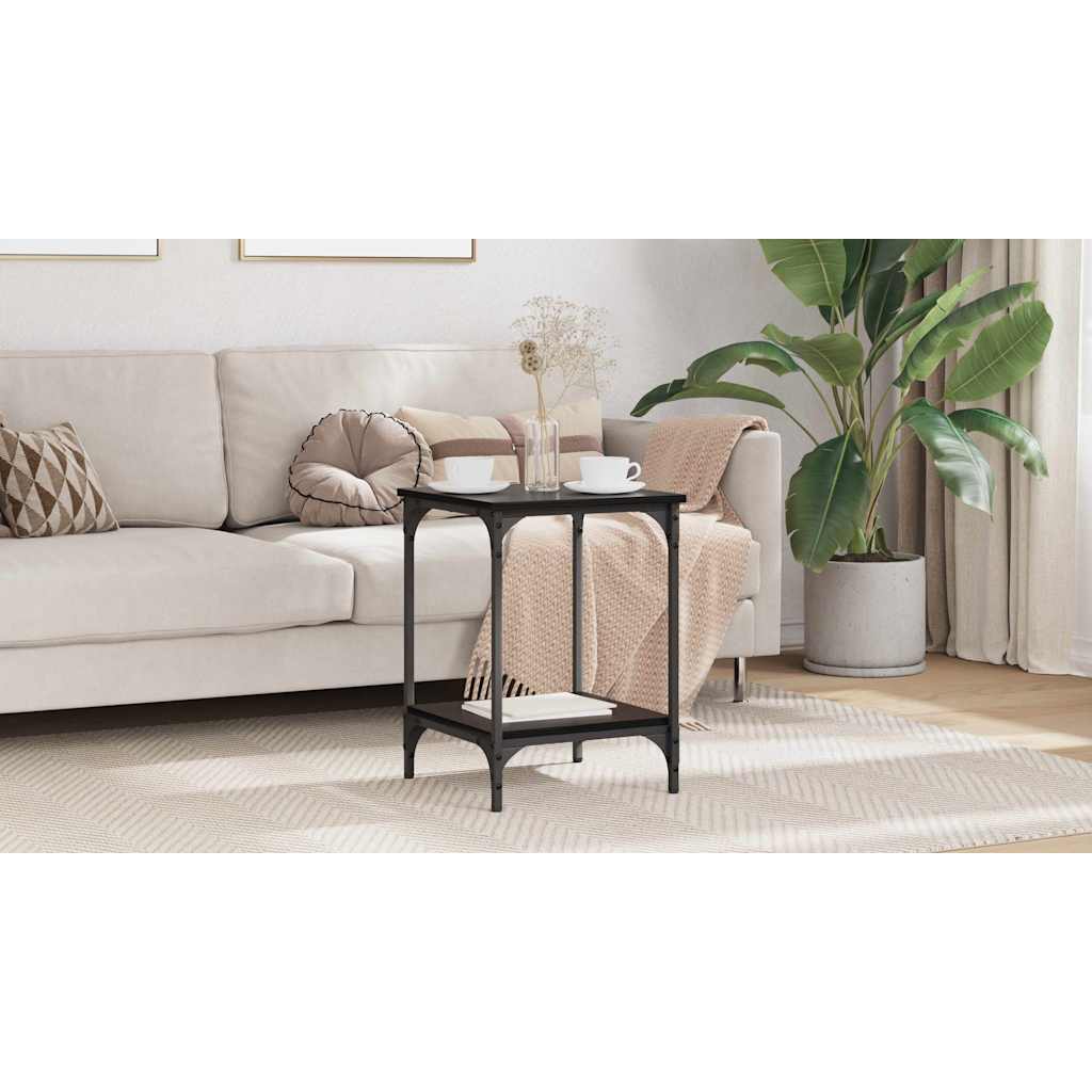 Coffee Table Black Oak 40 x 40 x 55 cm Engineered Wood