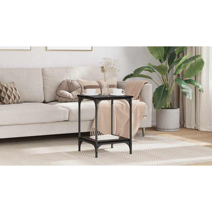 Coffee Table Black Oak 40 x 40 x 55 cm Engineered Wood