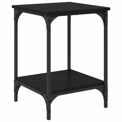 Coffee Table Black Oak 40 x 40 x 55 cm Engineered Wood