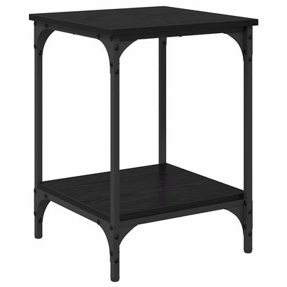 Coffee Table Black Oak 40 x 40 x 55 cm Engineered Wood