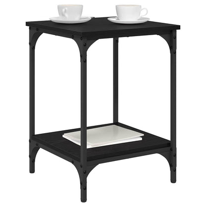 Coffee Table Black Oak 40 x 40 x 55 cm Engineered Wood