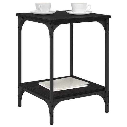 Coffee Table Black Oak 40 x 40 x 55 cm Engineered Wood