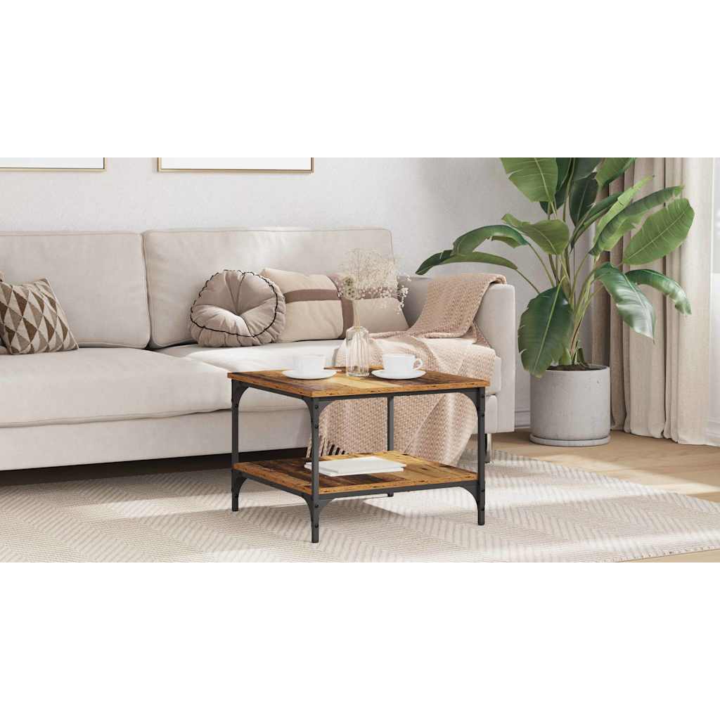 Coffee Table Old Wood 55 x 55 x 40 cm Engineered Wood