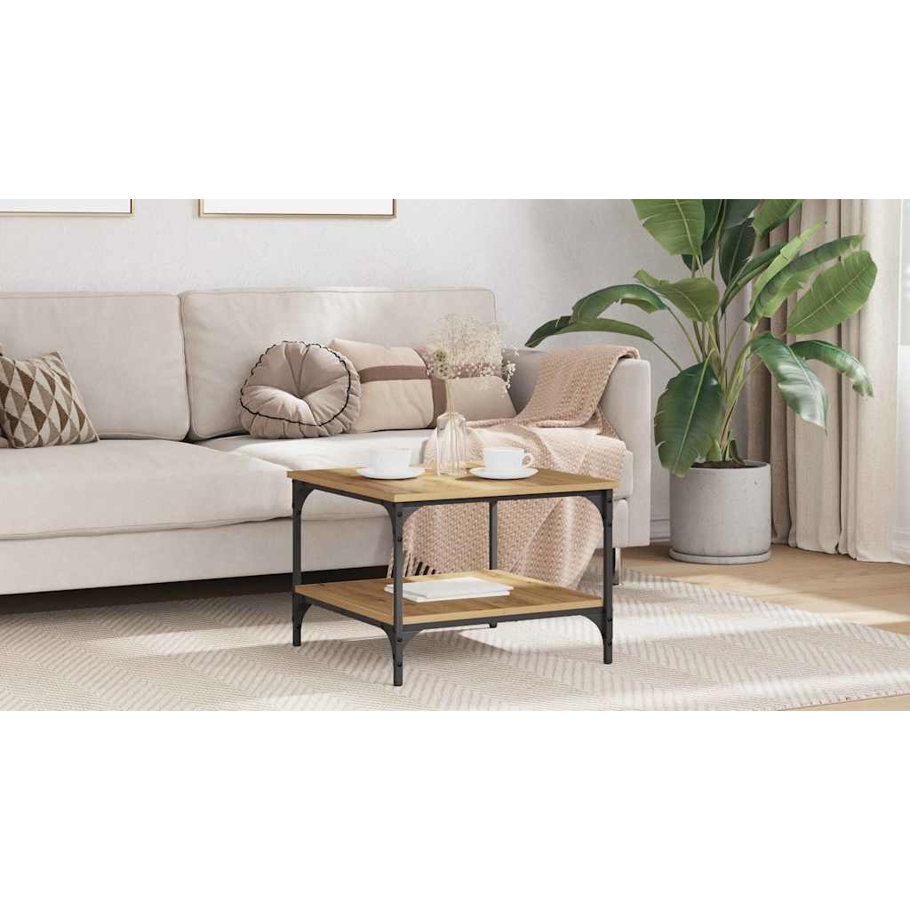 Coffee Table Artisan Oak 55 x 55 x 40 cm Engineered Wood