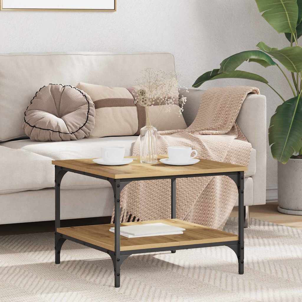 Coffee Table Artisan Oak 55 x 55 x 40 cm Engineered Wood