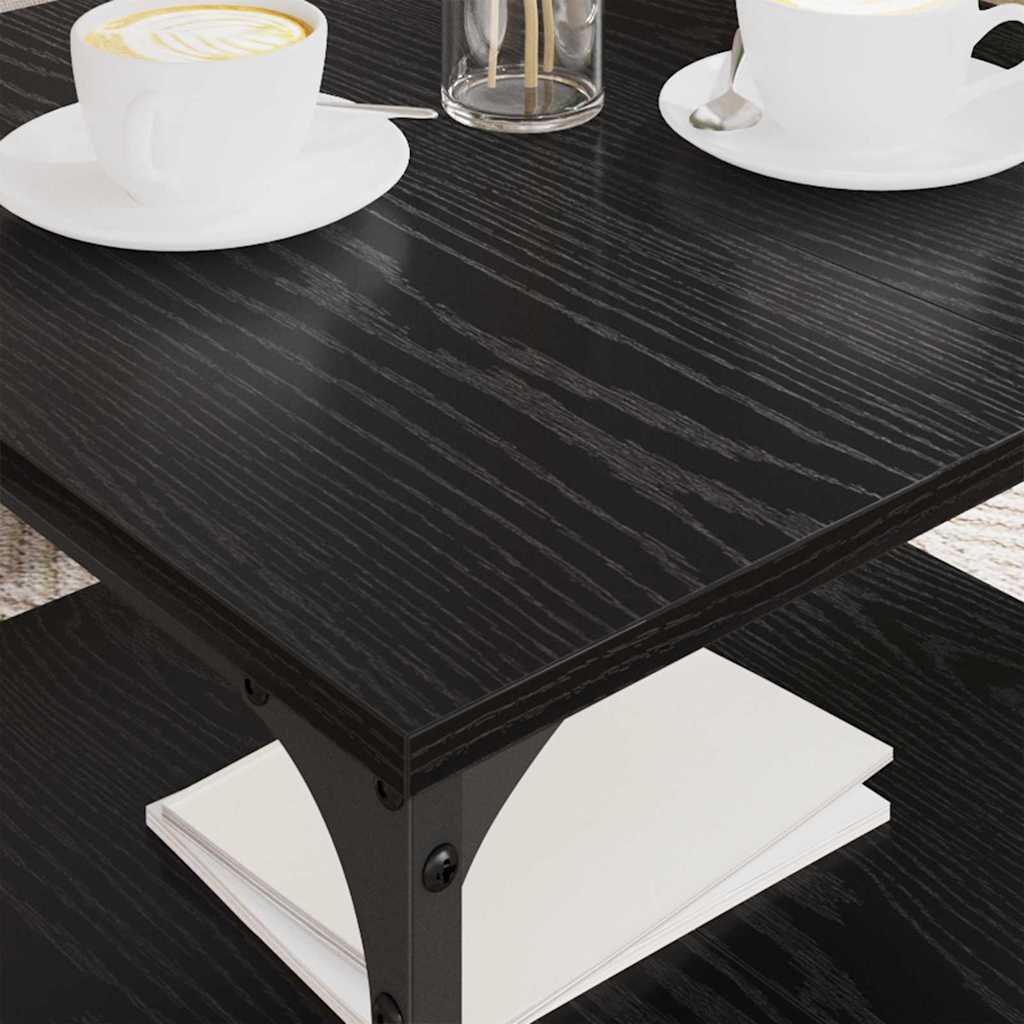 Coffee Table Black Oak 55 x 55 x 40 cm Engineered Wood
