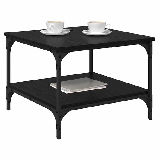 Coffee Table Black Oak 55 x 55 x 40 cm Engineered Wood