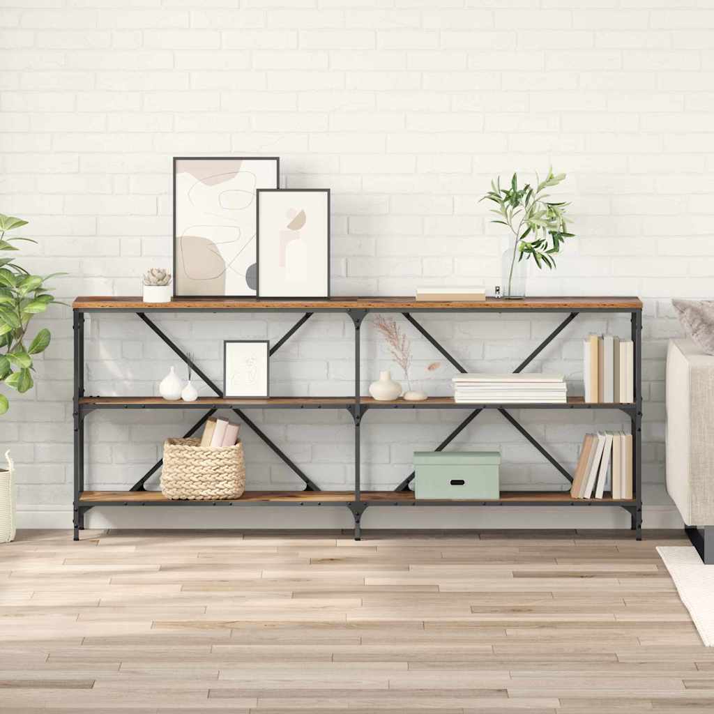 Console Table Old Wood 180 x 30 x 75 cm Engineered Wood