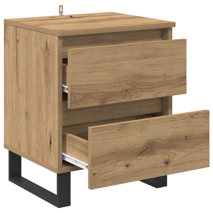 Bedside Cabinet with Drawer 2 pcs Artisan Oak 40 x 35 x 50 cm