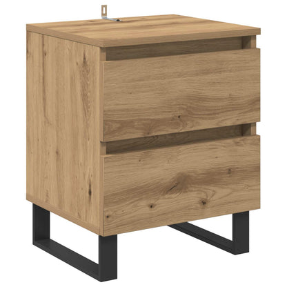 Bedside Cabinet with Drawer 2 pcs Artisan Oak 40 x 35 x 50 cm