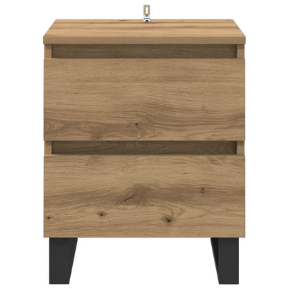 Bedside Cabinet with Drawer 2 pcs Artisan Oak 40 x 35 x 50 cm