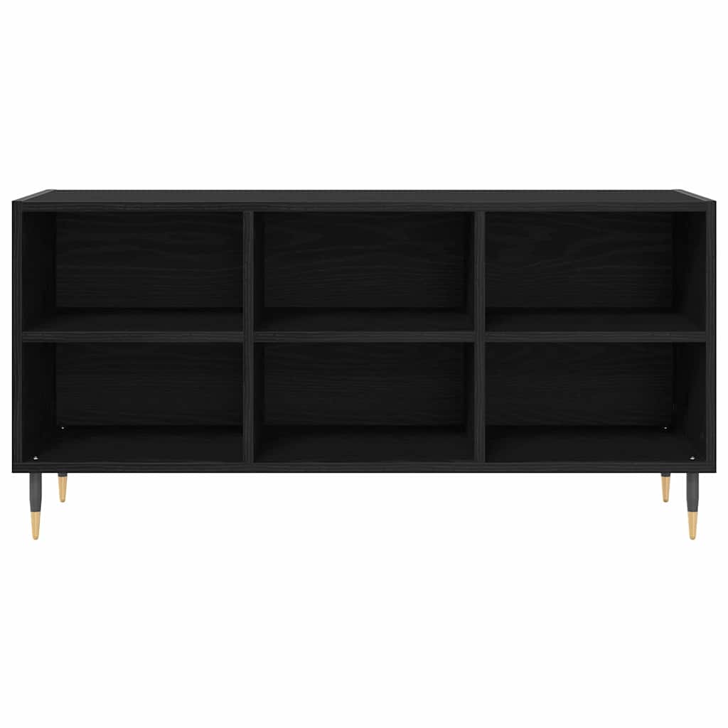 TV Cabinet 103.5 x 30 x 50 cm Black Oak Engineered Wood