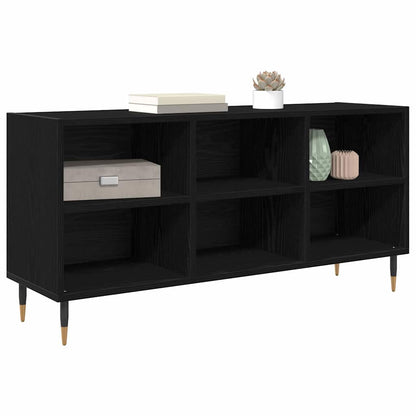 TV Cabinet 103.5 x 30 x 50 cm Black Oak Engineered Wood