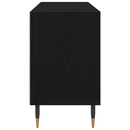 TV Cabinet 103.5 x 30 x 50 cm Black Oak Engineered Wood