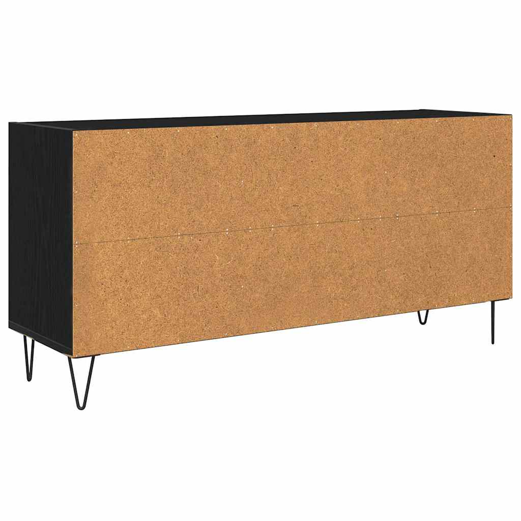 TV Cabinet 103.5 x 30 x 50 cm Black Oak Engineered Wood