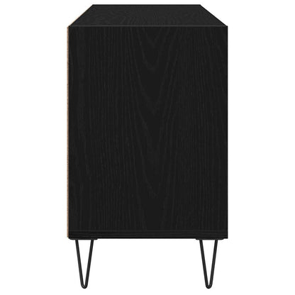 TV Cabinet 103.5 x 30 x 50 cm Black Oak Engineered Wood