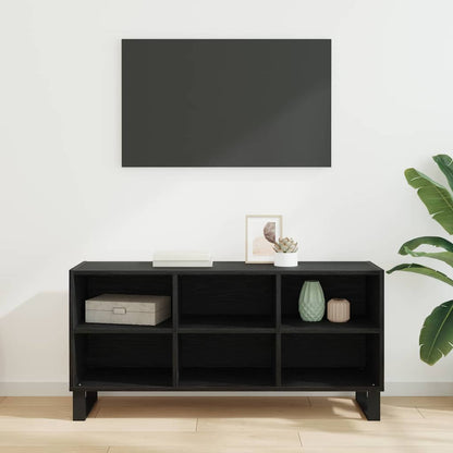 TV Cabinet 103.5 x 30 x 50 cm Black Oak Engineered Wood