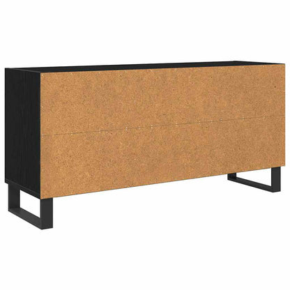 TV Cabinet 103.5 x 30 x 50 cm Black Oak Engineered Wood