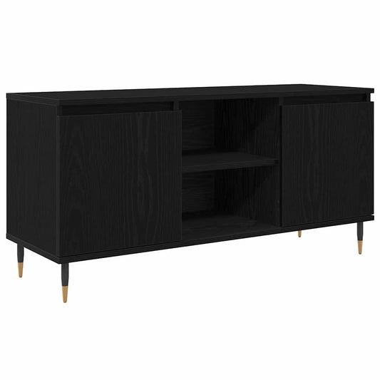 TV Cabinet 104 x 35 x 50 cm Black Oak Engineered Wood