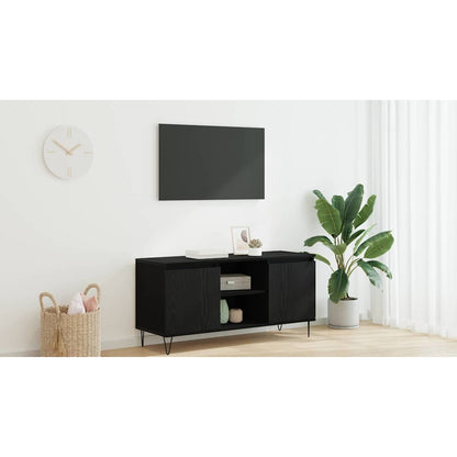 TV Cabinet Black Oak 104 x 35 x 50 cm Engineered Wood