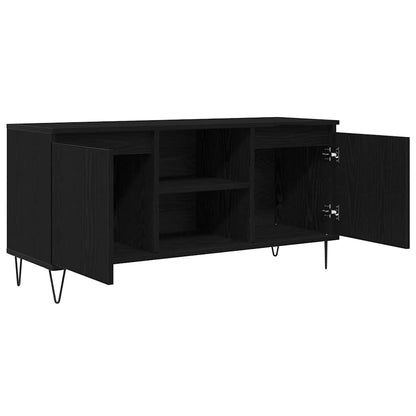 TV Cabinet 104 x 35 x 50 cm Black Oak Engineered Wood