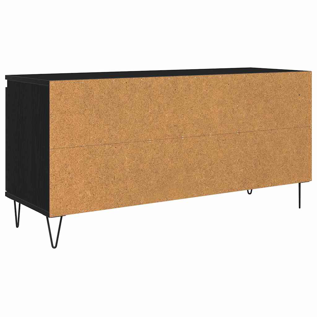TV Cabinet Black Oak 104 x 35 x 50 cm Engineered Wood