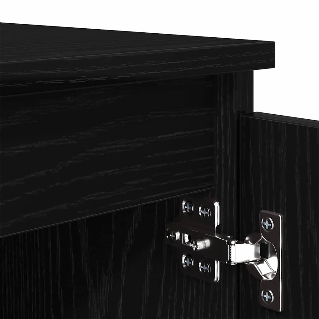 TV Cabinet Black Oak 104 x 35 x 50 cm Engineered Wood