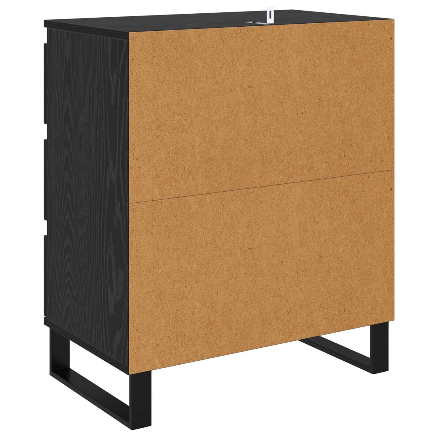 Sideboard with Drawer Black Oak 60 x 35 x 70 cm Engineered Wood