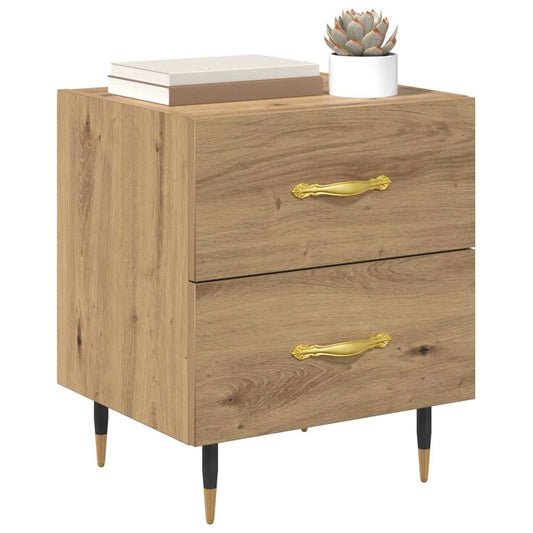 Bedside Cabinet with Drawer 2 pcs Artisan Oak 40 x 35 x 47.5 cm
