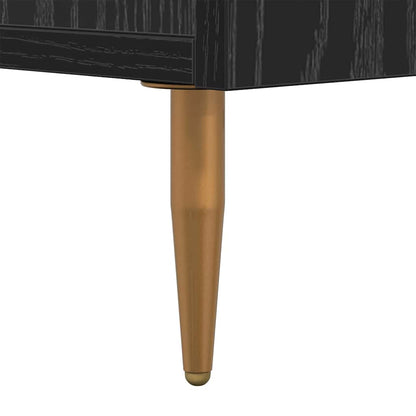 Bedside Cabinet Black Oak 40 x 35 x 47.5 cm Engineered Wood