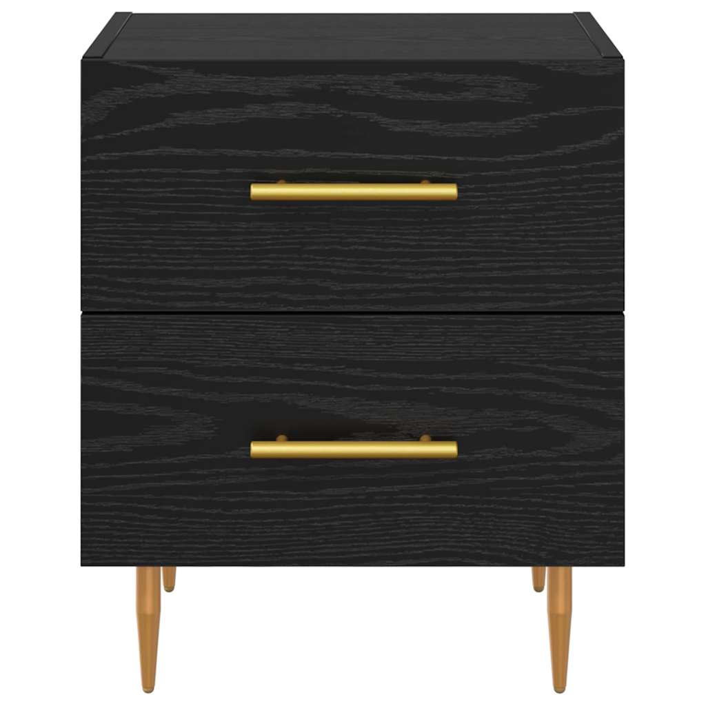 Bedside Cabinet Black Oak 40 x 35 x 47.5 cm Engineered Wood