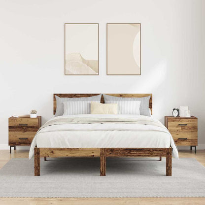 Bedside Cabinet with Drawer 2 pcs Old Wood 40 x 35 x 47.5 cm