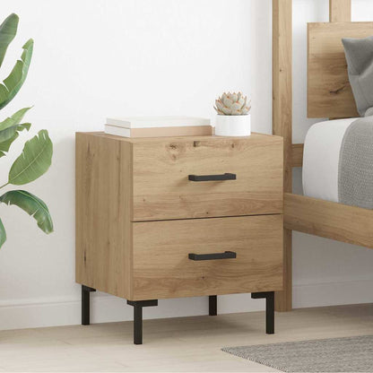 Bedside Cabinet with Drawer 2 pcs Artisan Oak 40 x 35 x 47.5 cm