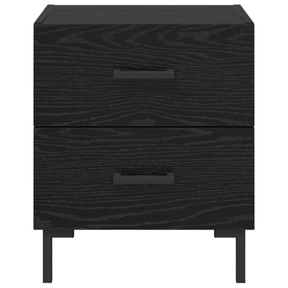 Bedside Cabinet with Drawer 2 pcs Black Oak 40 x 35 x 47.5 cm