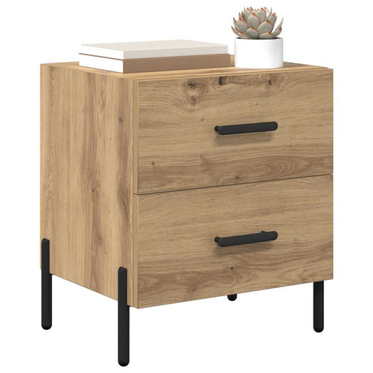 Bedside Cabinet with Drawer 2 pcs Artisan Oak 40 x 35 x 47.5 cm