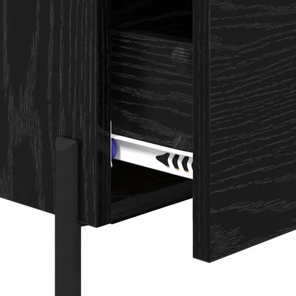 Bedside Cabinet Black Oak 40 x 35 x 47.5 cm Engineered Wood