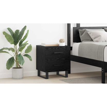 Bedside Cabinet Black Oak 40 x 35 x 47.5 cm Engineered Wood