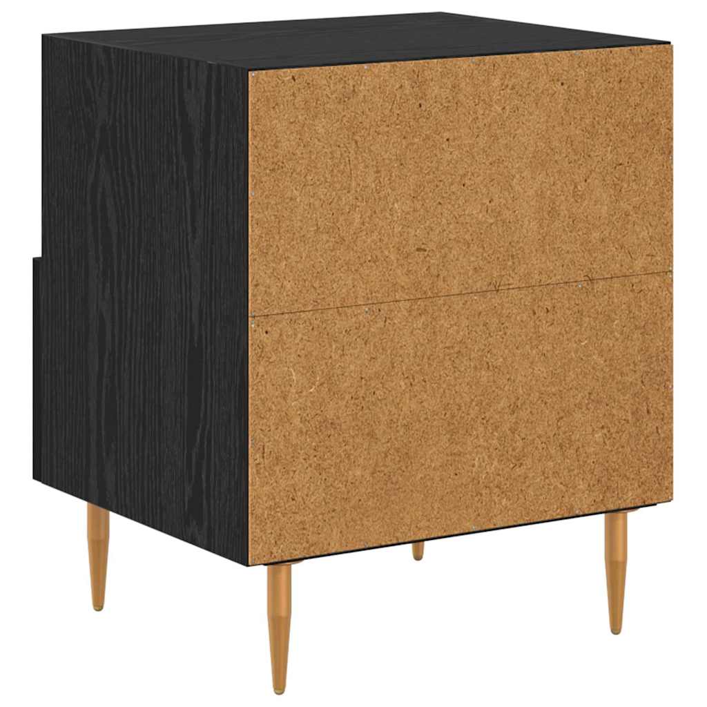 Bedside Table Black 40 x 35 x 47.5 cm Engineered Wood