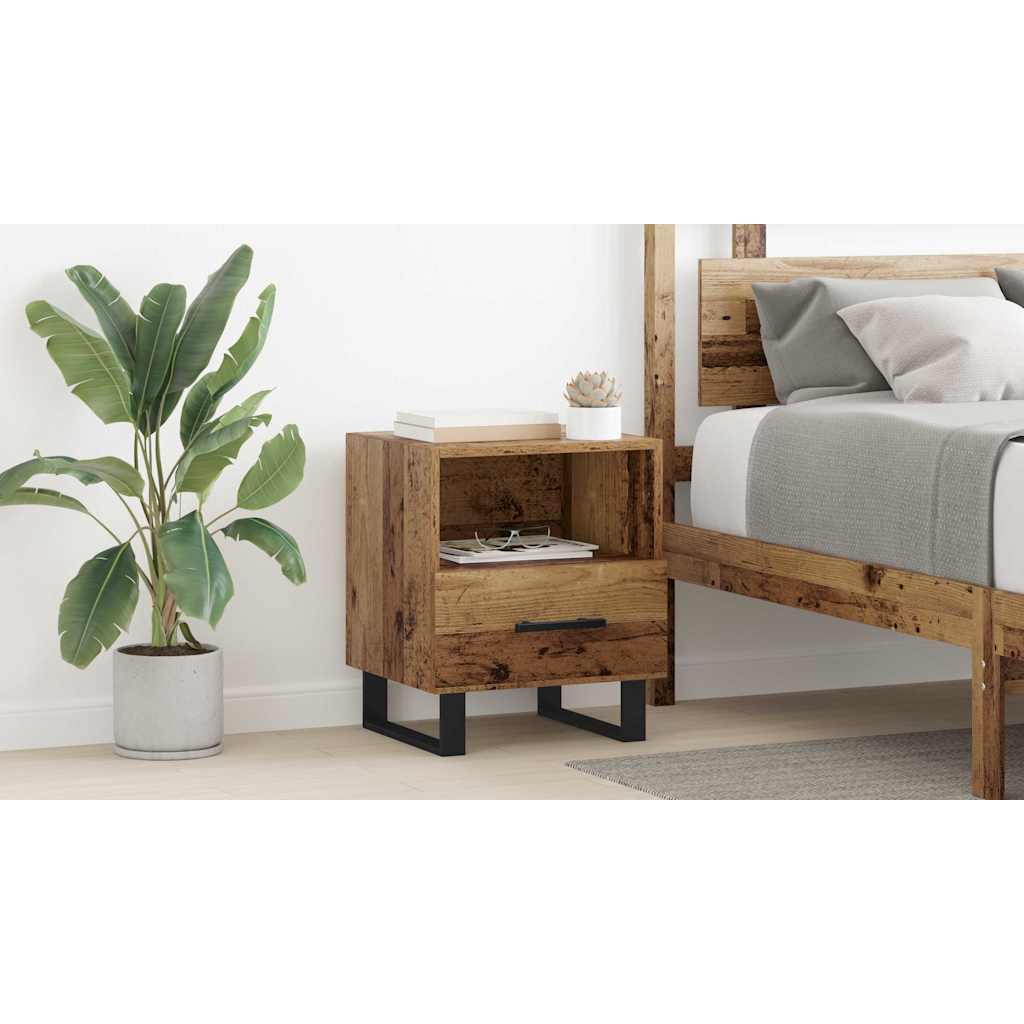 Bedside Cabinet Old Wood 40 x 35 x 47.5 cm Engineered Wood
