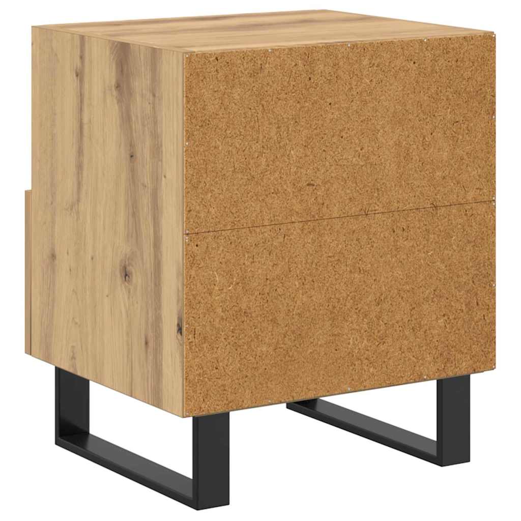 Bedside Cabinet with Drawer 2 pcs Artisan Oak 40 x 35 x 47.5 cm