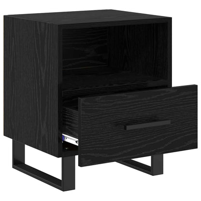 Bedside Cabinet Black Oak 40 x 35 x 47.5 cm Engineered Wood