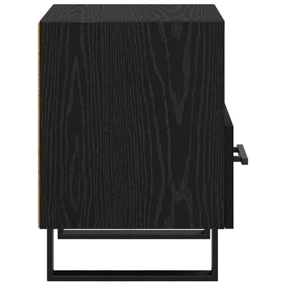 Bedside Cabinet Black Oak 40 x 35 x 47.5 cm Engineered Wood