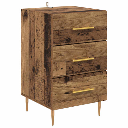Bedside Cabinet Old Wood 40 x 40 x 66 cm Engineered Wood