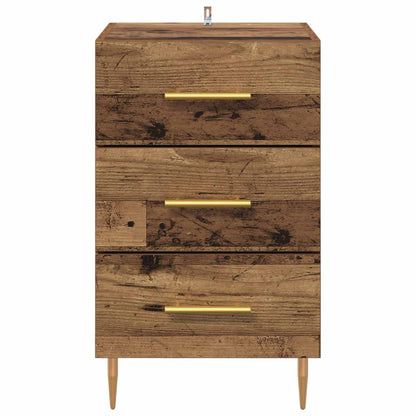 Bedside Cabinet Old Wood 40 x 40 x 66 cm Engineered Wood