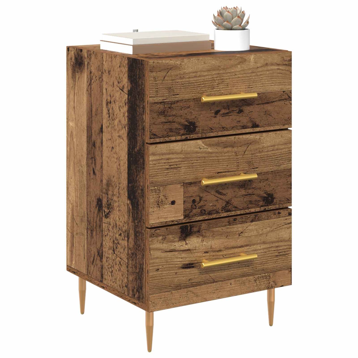 Bedside Cabinet Old Wood 40 x 40 x 66 cm Engineered Wood