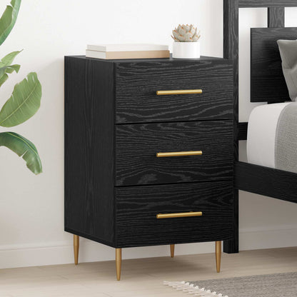 Bedside Cabinet Black Oak 40 x 40 x 66 cm Engineered Wood