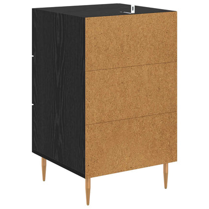 Bedside Cabinet Black Oak 40 x 40 x 66 cm Engineered Wood