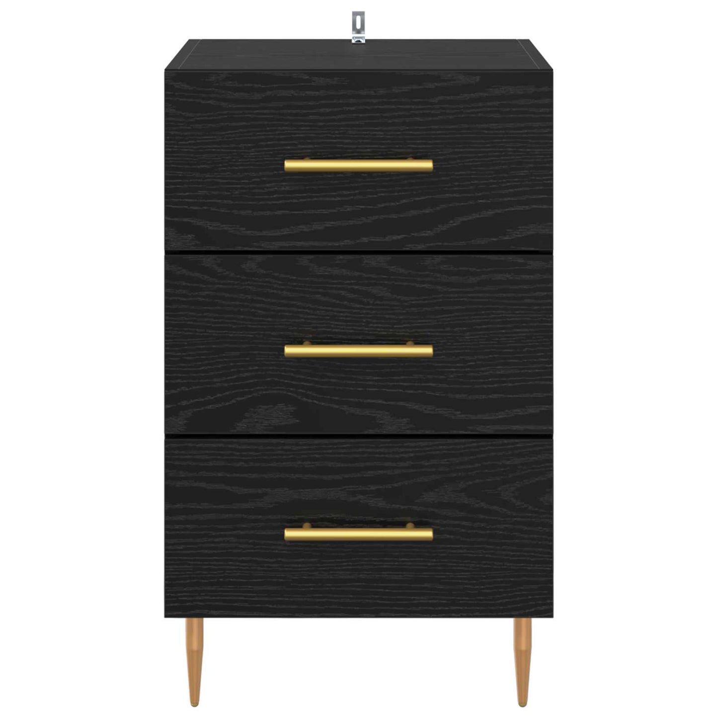 Bedside Cabinet Black Oak 40 x 40 x 66 cm Engineered Wood